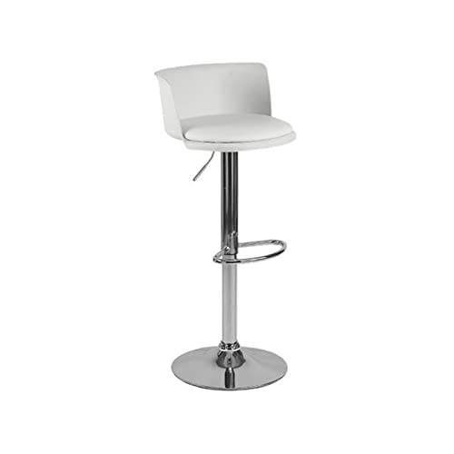 CAOJLjiaxiang-2012 Küchenhocker, moderner Barstuhl, Barstuhl, drehbar, einfacher moderner Eisenhocker, höhenverstellbar, mit Rückenlehne, Barhocker, Weiß CAOJLjiaxiang-2012 Küchenhocker, moderner Barstuhl, Barstuhl, drehbar, einfacher moderner Eisenhocker, höhenverstellbar, mit Rückenlehne, Barhocker, Weiß von CAOJLjiaxiang-2012