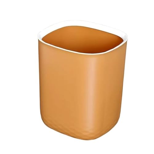CAOJLjiaxiang-2012 Mülleimer für Haushalt, großes Fassungsvermögen, WC, Büro, Wohnzimmer, Papierkorb, Küche, Abfalleimer, Mülleimer, Orange, Größe M von CAOJLjiaxiang-2012
