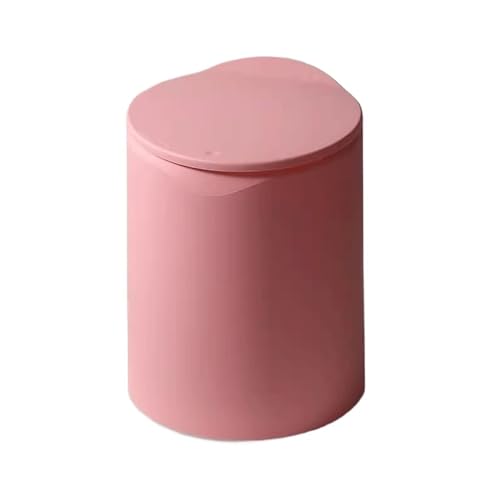 CAOJLjiaxiang-2012 Mülleimer für Wohnzimmer mit Deckel, Schlafzimmer, Licht, Luxus, Haushalt, WC, Badezimmer, Küche, großes Fassungsvermögen, Papierkorb, Rohrpresse, Badezimmer-Mülleimer (Rosa) von CAOJLjiaxiang-2012