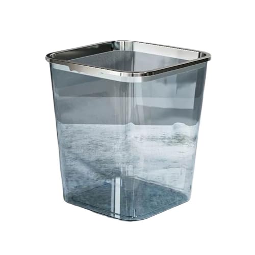CAOJLjiaxiang-2012 Mülleimer für Zuhause, große Kapazität, Schlafzimmer, Wohnzimmer, Küche, Schlafzimmer, Bad, Büro, transparent, für Badezimmer (blau, groß) von CAOJLjiaxiang-2012