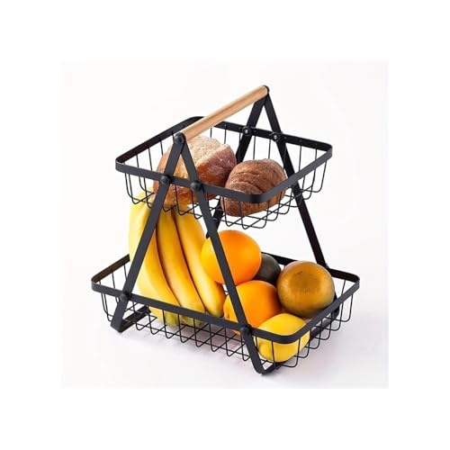 Corbeille de Fruits Tragbarer Obstkorb, Küche, Obst, Aufbewahrungsregal, multifunktional, Gemüse-Organizer, Corbeille de Fruits (klein) von CAOJLjiaxiang-2012