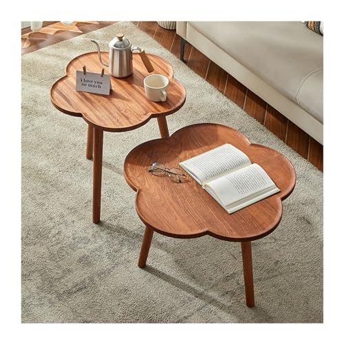 Couchtisch, 1 x luxuriöser Couchtisch aus Holz, runder Wohnzimmertisch, Balkon, kleiner Tisch, Sofa, Ecktisch, Mitteltische (mittelgroß) von CAOJLjiaxiang-2012