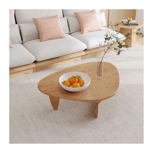 Couchtisch, kleiner Couchtisch, moderner Beistelltisch, rustikaler Bauernhaus-Couchtisch, Mid-Century-Beistelltisch, Retro-Akzent-Mitteltisch für Wohnzimmer, einfache Montage, Mitteltische (Holzfarbe) von CAOJLjiaxiang-2012