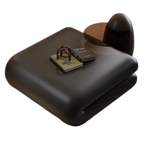 Couchtisch, minimalistisch, kreativ, Glas, luxuriöses Design, buchförmiges Tisch-Set für modernes Wohnzimmer, Mitteltische (Schwarz, 100 cm) von CAOJLjiaxiang-2012