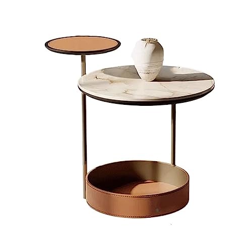 Couchtisch Beistelltisch 3-stöckiger Beistelltisch, Nachttisch Beistelltisch mit 2 Tischplatten und Aufbewahrungskorb, Couchtisch Teetisch Beistelltisch für Wohnzimmer, Schlafzimmer, Stabiler Couchtisch Beistelltisch 3-stöckiger Beistelltisch, Nachttisch Beistelltisch mit 2 Tischplatten und Aufbewahrungskorb, Couchtisch Teetisch Beistelltisch für Wohnzimmer, Schlafzimmer, Stabiler von CAOJLjiaxiang-2012