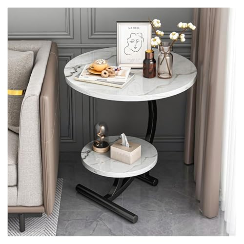 Couchtisch Sofa Beistelltisch Sideboard Einfacher Nachttisch Kleiner Couchtisch Kleiner Tisch Schlafzimmer Kleiner Runder Tisch Mitteltische (Weiß) von CAOJLjiaxiang-2012