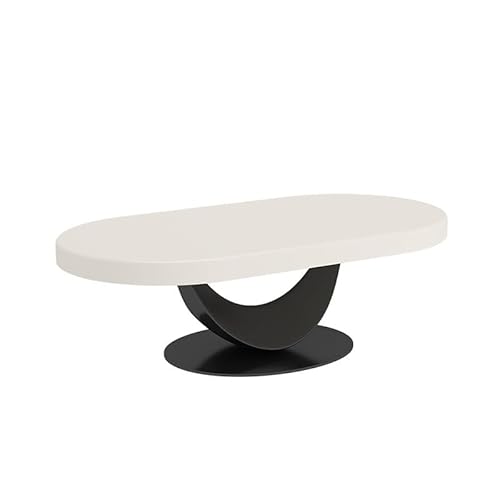 Couchtisch aus Holz, oval, für Wohnzimmer, kleine Möbel, Massivholz, Couchtisch für Zuhause, Mitteltische (100 cm) von CAOJLjiaxiang-2012