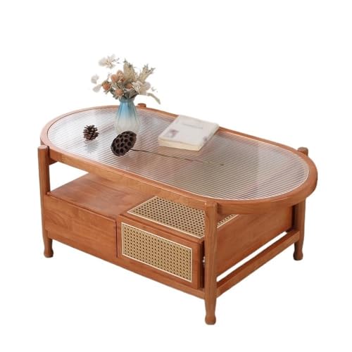 Couchtisch aus Massivholz, Couchtisch für kleine Wohnzimmer, Kirsch-Finish, moderner, minimalistischer, ovaler Tisch für Zuhause Couchtisch aus Massivholz, Couchtisch für kleine Wohnzimmer, Kirsch-Finish, moderner, minimalistischer, ovaler Tisch für Zuhause von CAOJLjiaxiang-2012