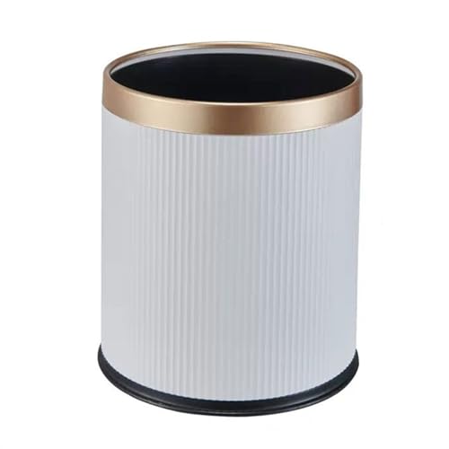 Einfacher Mülleimer für Zuhause, Wohnzimmer, Küche, leicht, luxuriös, ohne Abdeckung, Büro, Hotelzimmer, spezielles Badezimmer, Badezimmer, Mülleimer (weiß, klein) von CAOJLjiaxiang-2012