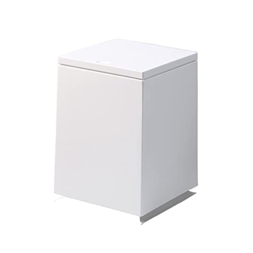Einfacher Mülleimer mit großem Fassungsvermögen, quadratisch, für den Innenbereich, Büro, Schlafzimmer, Papierkorb, Badezimmer, Mülleimer (weiß) von CAOJLjiaxiang-2012