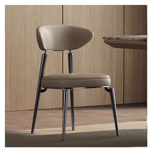Esszimmerstuhl, moderner Esszimmerstuhl mit Metallbeinen, mit Leder gepolstert, für Esszimmer, Küche, Schminktisch, Wohnzimmer, Küchenstühle, Schwarz Esszimmerstuhl, moderner Esszimmerstuhl mit Metallbeinen, mit Leder gepolstert, für Esszimmer, Küche, Schminktisch, Wohnzimmer, Küchenstühle, Schwarz von CAOJLjiaxiang-2012