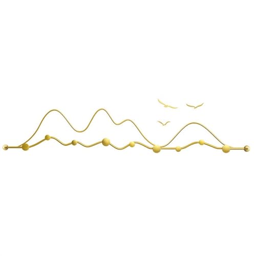 Garderobenleiste Wandhalterung Licht Luxus Kreativ Hinter der Tür Garderobenhaken Eingang Hängeregal Moderne Wandhaken Mode Metall Wandbehang Kleiderhaken Wandgarderobe Haken (groß) von CAOJLjiaxiang-2012