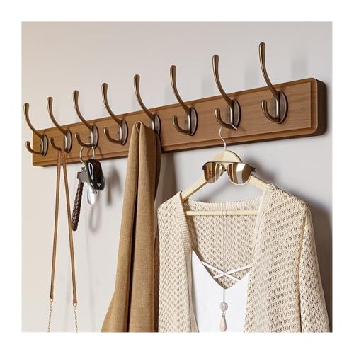 Garderobenleiste Wandhalterung Rustikale Wandgarderobe Massivholz Garderobenhaken Aufhänger - 8 Haken zum Aufhängen von Kleidung, Bademänteln, Handtüchern, Mänteln, Wandgarderobenhaken Garderobenleiste Wandhalterung Rustikale Wandgarderobe Massivholz Garderobenhaken Aufhänger - 8 Haken zum Aufhängen von Kleidung, Bademänteln, Handtüchern, Mänteln, Wandgarderobenhaken von CAOJLjiaxiang-2012