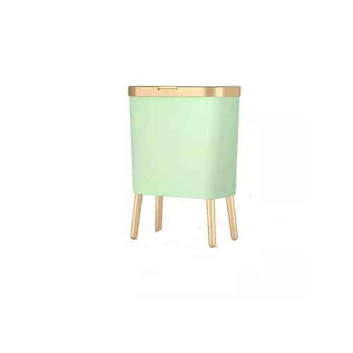 Großer Mülleimer für Zuhause, Küche, großes Fassungsvermögen, Wohnzimmer, leicht, luxuriös, mit Deckel, Pop-Up-Deckel, Naht, kreativer Papierkorb, Badezimmer-Mülleimer (grün) von CAOJLjiaxiang-2012