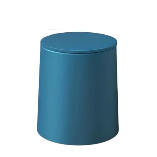 Hochwertiger Mülleimer für Zuhause, Wohnzimmer, modern, einfach, leicht, luxuriös, mit Deckel, Küche, Badezimmer, Papierkorb, Badezimmer-Mülleimer (blau, groß) von CAOJLjiaxiang-2012