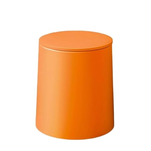Hochwertiger Mülleimer für Zuhause, Wohnzimmer, modern, einfach, leicht, luxuriös, mit Deckel, Küche, Badezimmer, Papierkorb, Badezimmer-Mülleimer (orange, groß) von CAOJLjiaxiang-2012