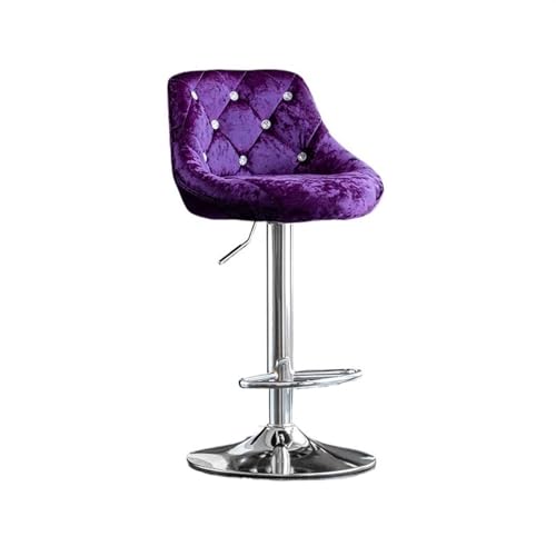 Küchenhocker, hoher Hocker mit einfacher Rückenlehne, Drehstuhl, Hebestuhl, 60 - 80 cm, für Zuhause, leichter Küchenstuhl, Luxus-Barhocker, dunkelviolett Küchenhocker, hoher Hocker mit einfacher Rückenlehne, Drehstuhl, Hebestuhl, 60 - 80 cm, für Zuhause, leichter Küchenstuhl, Luxus-Barhocker, dunkelviolett von CAOJLjiaxiang-2012