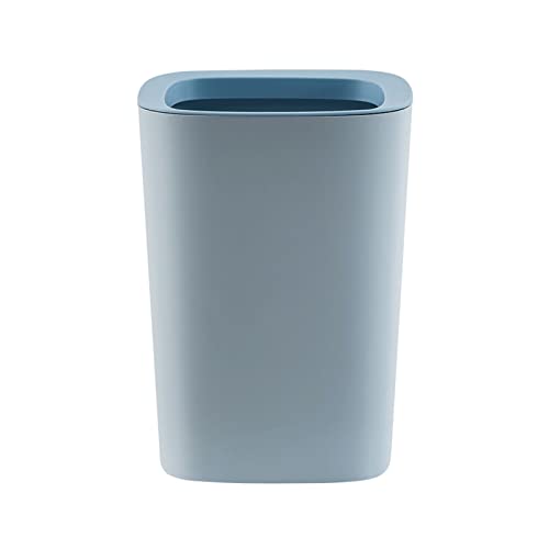Mülleimer, 12 l, großer Haushalts-Mülleimer, Schlafzimmer, Büro, ungedecktes Design, Papierkorb, Badezimmer, Mülleimer (blau) von CAOJLjiaxiang-2012