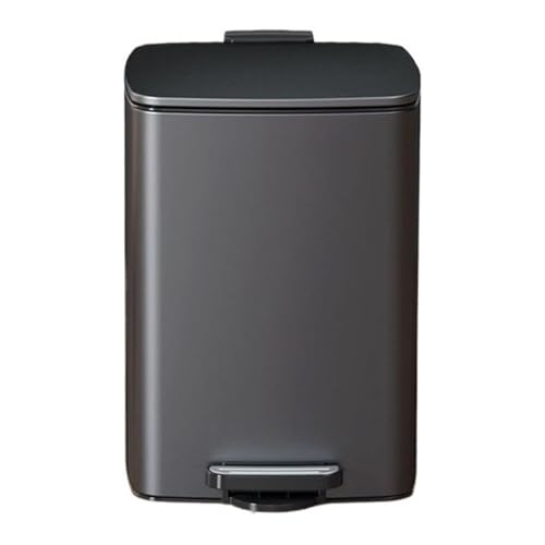 Mülleimer, gebürsteter Edelstahl, quadratischer Tret-Recycling-Mülleimer mit Deckel und Inneneimern, freihändiger Stahl-Stufen-Mülleimer für Zuhause, Büro, Badezimmer, Mülleimer (Schwarz, 20 l), 20 l Mülleimer, gebürsteter Edelstahl, quadratischer Tret-Recycling-Mülleimer mit Deckel und Inneneimern, freihändiger Stahl-Stufen-Mülleimer für Zuhause, Büro, Badezimmer, Mülleimer (Schwarz, 20 l), 20 l von CAOJLjiaxiang-2012