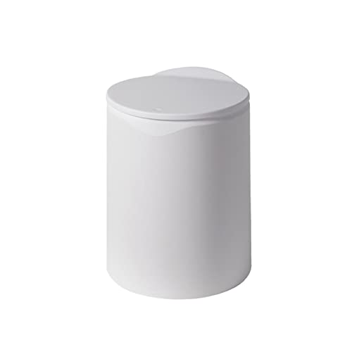 Mülleimer 8 l/12 l Wohnzimmer Mülleimer mit Abdeckung Schlafzimmer Zuhause WC Badezimmer Küche Hochwertiger Druck Einfacher Papierkorb Badezimmer Mülleimer (12 l) von CAOJLjiaxiang-2012