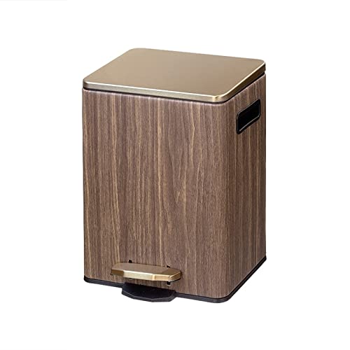 Mülleimer 9 l / 15 l / 45 l Büro-Mülleimer mit Fußpedal für Küche, Wohnzimmer, Licht, Luxus, Schlafzimmer, Badezimmer, Toilette mit Deckel, Pedal, Mülleimer (9 l) von CAOJLjiaxiang-2012