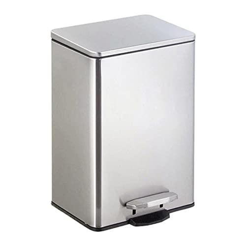 Mülleimer 9 l Edelstahl Mülleimer Fußpedal Haushalt mit Abdeckung Mülleimer Küche Wohnzimmer Büro Hotel Badezimmer Papierkorb Badezimmer Mülleimer (Grün) von CAOJLjiaxiang-2012