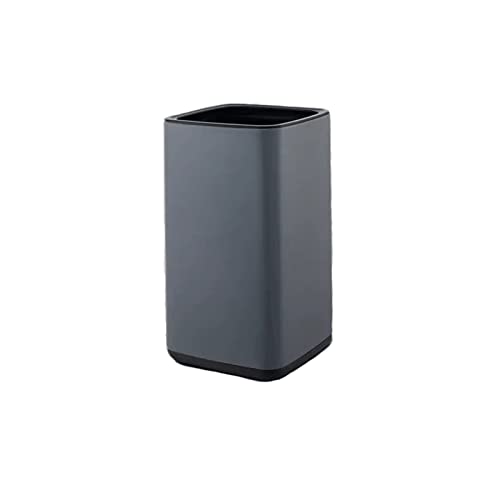 Mülleimer aus Edelstahl, Doppelstöckiger Mülleimer ohne Deckel, Schlafzimmer, WC, Büro, Papierkorb, Badezimmer, Mülleimer (Grau, 12 l) von CAOJLjiaxiang-2012