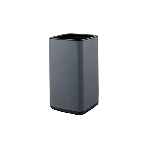 Mülleimer aus Edelstahl, Doppelstöckiger Mülleimer ohne Deckel, Schlafzimmer, WC, Büro, Papierkorb, Badezimmer, Mülleimer (Grau, 9 l) von CAOJLjiaxiang-2012