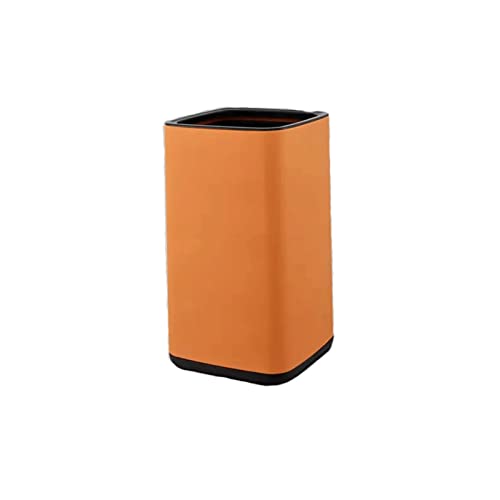 Mülleimer aus Edelstahl, Doppelstöckiger Mülleimer ohne Deckel, Schlafzimmer, WC, Büro, Papierkorb, Badezimmer, Mülleimer (Orange, 12 l) von CAOJLjiaxiang-2012