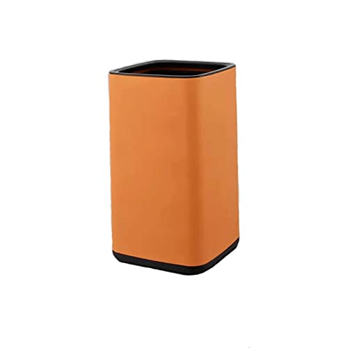 Mülleimer aus Edelstahl, Doppelstöckiger Mülleimer ohne Deckel, Schlafzimmer, WC, Büro, Papierkorb, Badezimmer, Mülleimer (Orange, 15 l) von CAOJLjiaxiang-2012