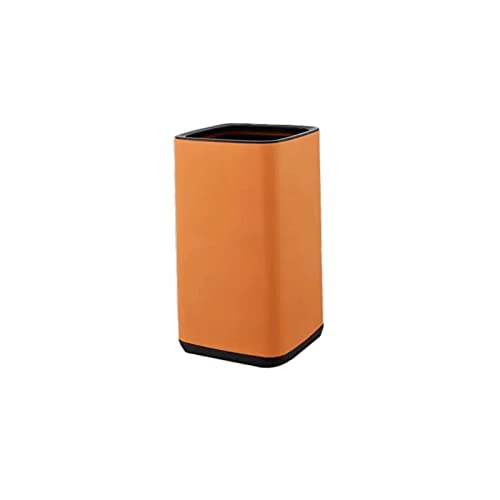 Mülleimer aus Edelstahl, Doppelstöckiger Mülleimer ohne Deckel, Schlafzimmer, WC, Büro, Papierkorb, Badezimmer, Mülleimer (Orange, 9 l) von CAOJLjiaxiang-2012