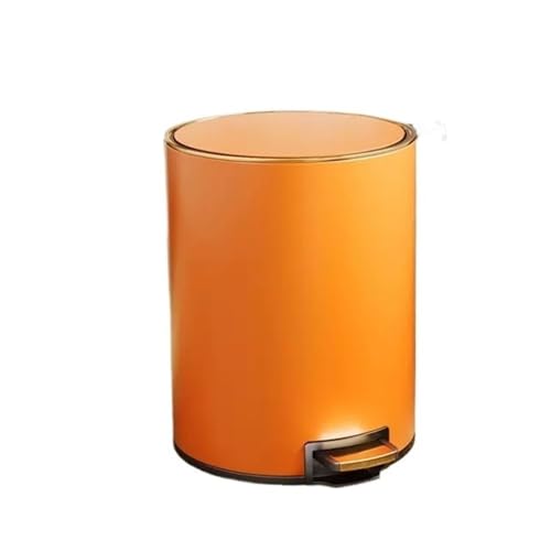 Mülleimer für Haushalt, Edelstahl, Wohnzimmer, Küche, großes Fassungsvermögen, Badezimmer, Fußpedal mit Abdeckung, Badezimmer-Mülleimer (Schwarz, XL) von CAOJLjiaxiang-2012