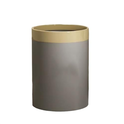 Mülleimer für Haushalt, Wohnzimmer, leicht, luxuriös, Küche, Schlafzimmer, großes Fassungsvermögen, groß, modern, schlicht, Papierkorb, Badezimmer-Mülleimer (Grau, groß) von CAOJLjiaxiang-2012