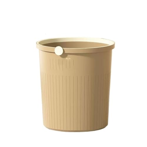 Mülleimer für Haushalt, einfach, hochwertig, Wohnzimmer, Schlafzimmer, Büro, Badezimmer, Schlafsaal, Papierkorb, Badezimmer, Mülleimer (Braun, klein) von CAOJLjiaxiang-2012