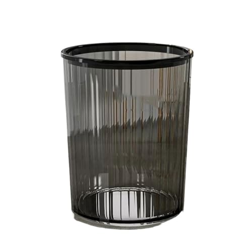 Mülleimer für Haushalt, großes Fassungsvermögen, Schlafsaal, Wohnzimmer, Küche, Schlafzimmer, Badezimmer, Büro, transparenter Abfalleimer für Badezimmer (Gris, Medium) von CAOJLjiaxiang-2012