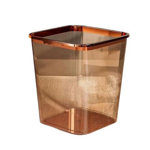 Mülleimer für Haushalt, großes Fassungsvermögen, Schlafsaal, Wohnzimmer, Küche, Schlafzimmer, Badezimmer, WC, Büro, transparent, Badezimmer-Mülleimer (Orange, klein) von CAOJLjiaxiang-2012