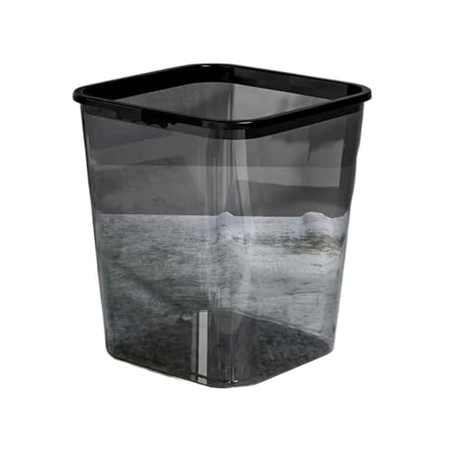 Mülleimer für Haushalt, großes Fassungsvermögen, Schlafsaal, Wohnzimmer, Küche, Schlafzimmer, Badezimmer, WC, Büro, transparenter Badezimmer-Mülleimer (Grau, klein) von CAOJLjiaxiang-2012