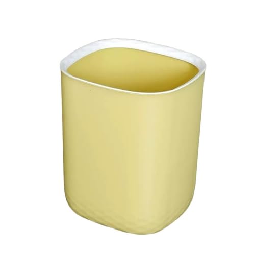Mülleimer für den Haushalt, große Kapazität, Toilette, Büro, Wohnzimmer, Papierkorb, Küche, Abfallbehälter, Badezimmer, Gelb, Medium von CAOJLjiaxiang-2012