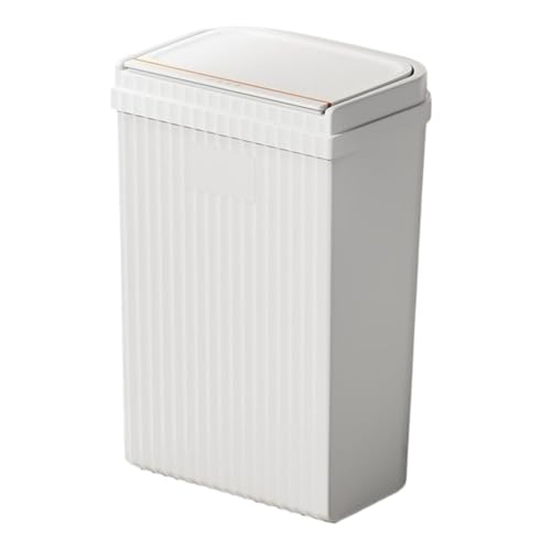 Mülleimer für die Küche mit Deckel, Kunststoff-Mülleimer mit Druckdeckel, 20 l, für Badezimmer, Wohnzimmer, Büro, Garage, schmaler Platz B Mülleimer für die Küche mit Deckel, Kunststoff-Mülleimer mit Druckdeckel, 20 l, für Badezimmer, Wohnzimmer, Büro, Garage, schmaler Platz B von CAOJLjiaxiang-2012