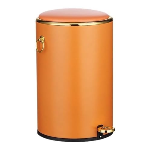 Mülleimer rund aus Edelstahl mit Deckel, Mülleimer mit Softclose-Pedal und seitlichem Griff, abnehmbare Beschichtung, für Wohnzimmer, Schlafzimmer, Badezimmer, Büro Mülleimer rund aus Edelstahl mit Deckel, Mülleimer mit Softclose-Pedal und seitlichem Griff, abnehmbare Beschichtung, für Wohnzimmer, Schlafzimmer, Badezimmer, Büro von CAOJLjiaxiang-2012