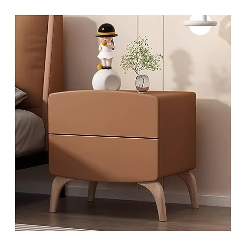 NightStands Einfacher Nachttisch aus Holz, für Schlafzimmer, Zuhause, Aufbewahrung, Nachttisch (Erdbraun, mittel) von CAOJLjiaxiang-2012