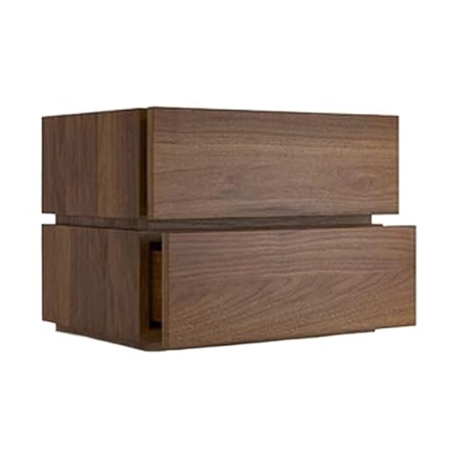NightStands Minimalistischer kleiner Nachttisch aus Holz, einfarbig, Doppelschublade, Nachttisch, Schlafzimmer, Aufbewahrungsmöbel (braun, groß) von CAOJLjiaxiang-2012