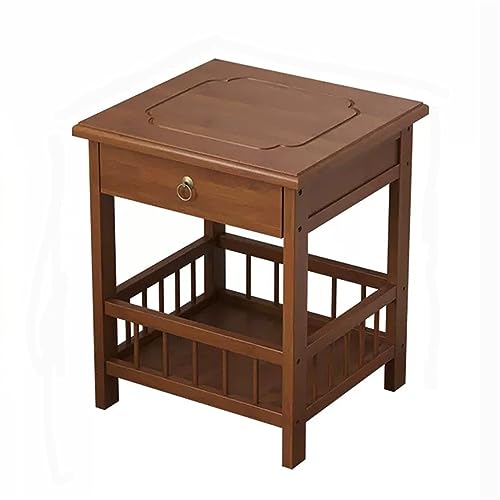 NightStands Nachttisch, schlicht, klein, Schlafzimmer, Aufbewahrung, Nachttisch, Holzmöbel mit Schubladen, quadratisch, mit Zaun, Nachttisch für (klein) von CAOJLjiaxiang-2012