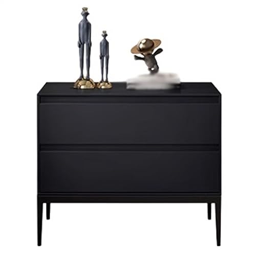 NightStands Nachttisch, schlicht, modern, bemalt, Schlafzimmer, keine Installation, Nachttisch, Aufbewahrung, Organizer, Sideboard, Möbel, komplett aus Holz (Schwarz, mittel) von CAOJLjiaxiang-2012
