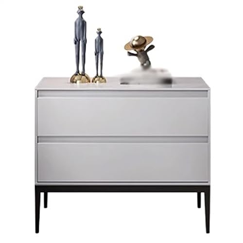 NightStands Nachttisch, schlicht, modern, lackiert, Schlafzimmer, keine Installation, Nachttisch, Aufbewahrung, Organizer, Sideboard, Möbel, komplett aus Holz (mattweiß, mittel) von CAOJLjiaxiang-2012