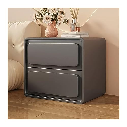 NightStands Nachttisch aus Holz, cremefarben, einfarbig, schlicht, mit zwei Schubladen, Nachttisch, Möbel, großes Fassungsvermögen, Schwarz NightStands Nachttisch aus Holz, cremefarben, einfarbig, schlicht, mit zwei Schubladen, Nachttisch, Möbel, großes Fassungsvermögen, Schwarz von CAOJLjiaxiang-2012