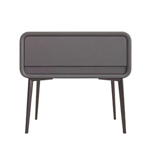 NightStands Nachttisch aus Holz, minimalistisch, modern, Nachttisch mit hohem Bein, kleine Schublade, Möbelaufbewahrungsschrank (Dunkelgrau, klein) von CAOJLjiaxiang-2012