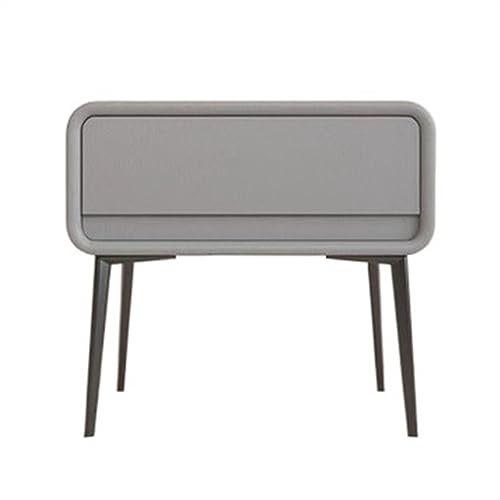 NightStands Nachttisch aus Holz, minimalistisch, modern, Nachttisch mit hohem Bein, kleine Schublade, Möbelaufbewahrungsschrank (Hellgrau, groß) von CAOJLjiaxiang-2012