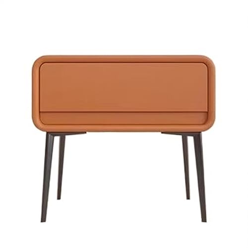 NightStands Nachttisch aus Holz, minimalistisch, modern, Nachttisch mit hohem Bein, kleine Schublade, Möbelschrank, Aufbewahrungsschrank (Orange, M) von CAOJLjiaxiang-2012