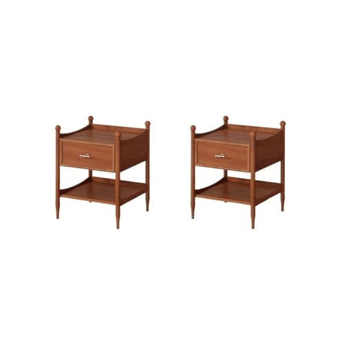 NightStands Nachttisch aus Massivholz mit zwei Schubladen in brauner Farbe für Wohnzimmer, Schlafzimmer, Arbeitszimmer, Aufbewahrungsschrank für Bücher, Lampen usw NightStands Nachttisch aus Massivholz mit zwei Schubladen in brauner Farbe für Wohnzimmer, Schlafzimmer, Arbeitszimmer, Aufbewahrungsschrank für Bücher, Lampen usw von CAOJLjiaxiang-2012
